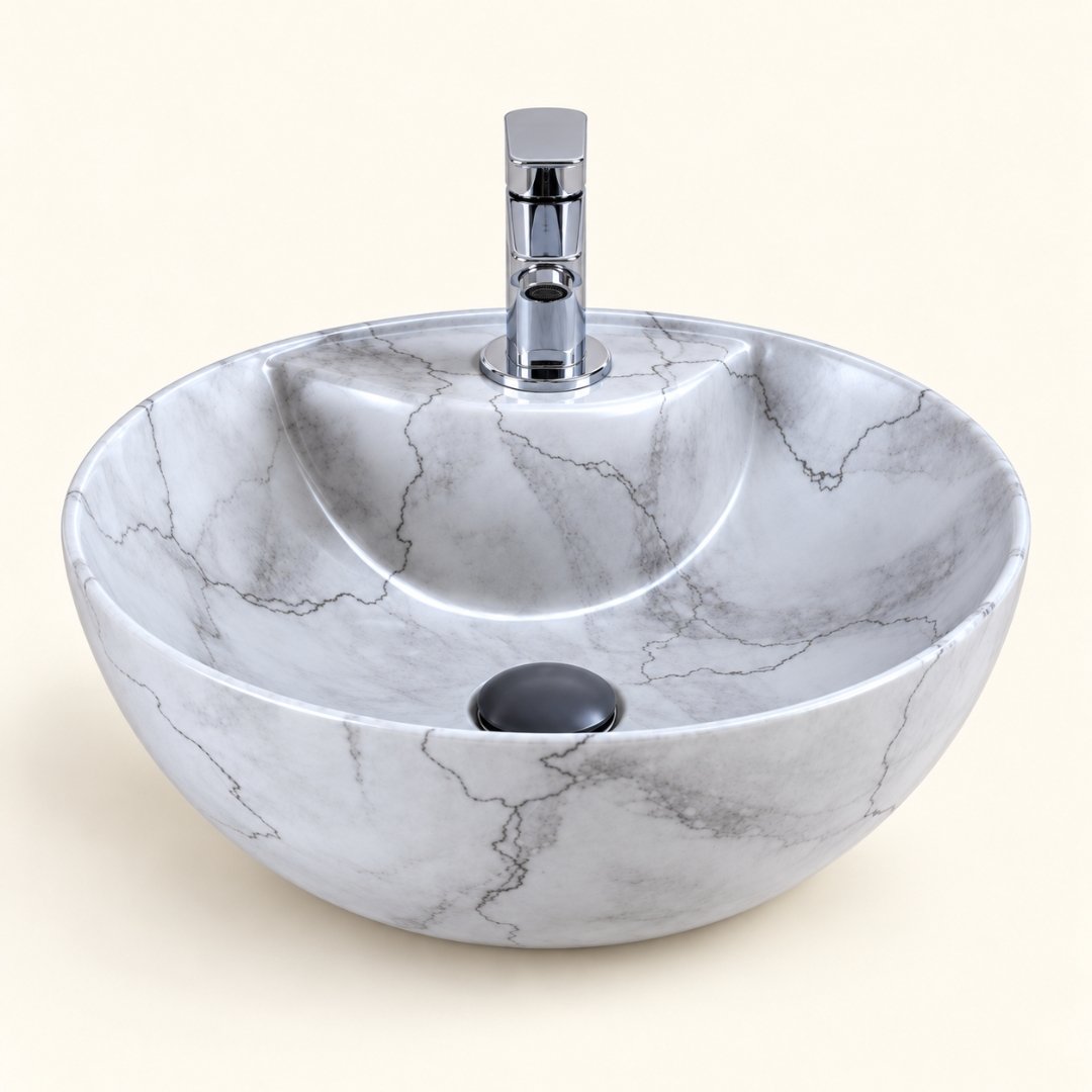 Sonet MAC OVEL - 001, table top basin (view 3)